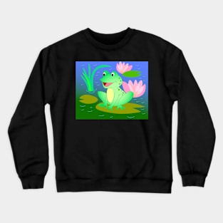 Funny frog Crewneck Sweatshirt